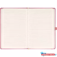   Klasszikus notesz Vivella borítással Pink, vonalas, 13x21cm, Presco