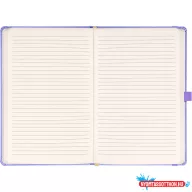   Klasszikus notesz Vivella borítással Lila, vonalas, 13x21cm, Presco