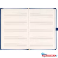   Klasszikus notesz Taggia borítással Dark blue, vonalas, 13x21cm, Presco