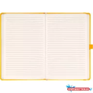   Klasszikus notesz Vivella borítással Yellow, vonalas, 13x21cm, Presco