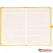 Klasszikus notesz Vivella borítással Yellow, vonalas, 13x21cm, Presco