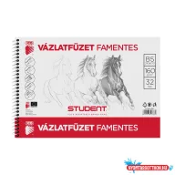 Vázlatfüzet B5 160g. famentes Student