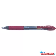  Zselés toll 0,7mm, nyomógombos Pilot G-2, írásszín piros