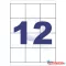 Etikett címke, 70x67,7mm, 100 lap, 12 címke/lap Bluering®
