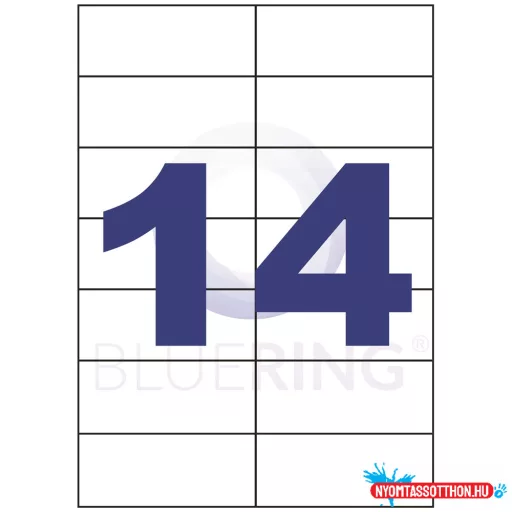 Etikett címke, 105x42,4mm, 14 címke/lap Bluering®