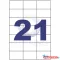 Etikett címke, 70x42,3mm, 100 lap, 21 címke/lap Bluering®