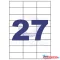 Etikett címke, 70x32mm, 100 lap, 27 címke/lap Bluering®
