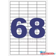   Etikett címke, 48,5x16,9mm, 100 lap, 68 címke/lap Bluering(R)