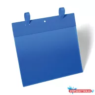   Dokumentum tároló zseb, A4, fekvő szalaggal, 50 db/csomag, Durable kék