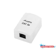   Lanberg OU5-0001-W Cat.5e UTP 1xRJ45 szimpla árnyékolatlan falon kívüli aljzat