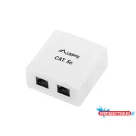   Lanberg OU5-0002-W Cat.5e UTP 2xRJ45 dupla árnyékolatlan falon kívüli aljzat