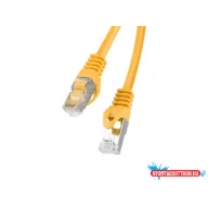   Lanberg PCF6-10CC-0050-Y Cat.6 F/UTP PVC CCA AWG26 árnyékolt narancs patch kábel 0,5m