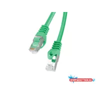   Lanberg PCF6-10CC-0100-G Cat.6 F/UTP PVC CCA AWG26 árnyékolt zöld patch kábel 1m