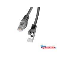   Lanberg PCF6-10CC-0150-BK Cat.6 F/UTP PVC CCA AWG26 árnyékolt fekete patch kábel 1,5m