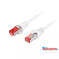   Lanberg PCF6-10CU-0100-W Cat.6 S/FTP LSZH CU AWG26 árnyékolt fehér patch kábel 1m