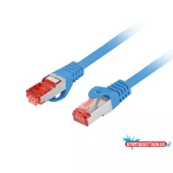   Lanberg PCF6-10CU-1000-B Cat.6 S/FTP LSZH CU AWG26 árnyékolt kék patch kábel 10m