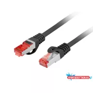   Lanberg PCF6-10CU-1500-BK Cat.6 S/FTP LSZH CU AWG26 árnyékolt fekete patch kábel 15m