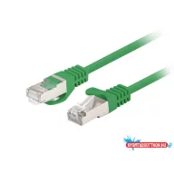   Lanberg PCF6-20CC-0025-G Cat.6 F/UTP PVC CCA AWG26 árnyékolt zöld patch kábel 0,25m 10db/csomag