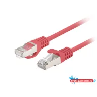   Lanberg PCF6-20CC-0050-R Cat.6 F/UTP PVC CCA AWG26 árnyékolt piros patch kábel 0,5m 10db/csomag