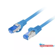   Lanberg PCF6A-10CC-0025-B Cat.6A S/FTP LSZH CCA AWG26 árnyékolt kék patch kábel 0,25m