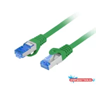   Lanberg PCF6A-10CC-0025-G Cat.6A S/FTP LSZH CCA AWG26 árnyékolt zöld patch kábel 0,25m