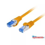   Lanberg PCF6A-10CC-0025-O Cat.6A S/FTP LSZH CCA AWG26 árnyékolt narancs patch kábel 0,25m