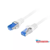   Lanberg PCF6A-10CC-0025-W Cat.6A S/FTP LSZH CCA AWG26 árnyékolt fehér patch kábel 0,25m