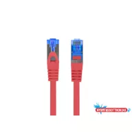   Lanberg PCF6A-10CC-0100-R Cat.6A S/FTP LSZH CCA AWG26 árnyékolt piros patch kábel 1m