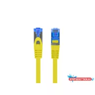   Lanberg PCF6A-10CC-0100-Y Cat.6A S/FTP LSZH CCA AWG26 árnyékolt sárga patch kábel 1m