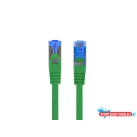   Lanberg PCF6A-10CC-0150-G Cat.6A S/FTP LSZH CCA AWG26 árnyékolt zöld patch kábel 1,5m