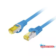   Lanberg PCF6A-10CU-0050-B Cat.6A S/FTP LSZH CU AWG27 árnyékolt kék patch kábel 0,5m