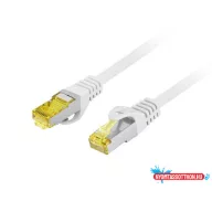   Lanberg PCF6A-10CU-0050-S Cat.6A S/FTP LSZH CU AWG27 árnyékolt szürke patch kábel 0,5m