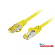   Lanberg PCF6A-10CU-0050-Y Cat.6A S/FTP LSZH CU AWG27 árnyékolt sárga patch kábel 0,5m