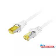   Lanberg PCF6A-10CU-0100-W Cat.6A S/FTP LSZH CU AWG27 árnyékolt fehér patch kábel 1m