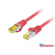   Lanberg PCF6A-10CU-0150-R Cat.6A S/FTP LSZH CU AWG27 árnyékolt piros patch kábel 1,5m