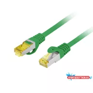   Lanberg PCF6A-10CU-0500-G Cat.6A S/FTP LSZH CU AWG27 árnyékolt zöld patch kábel 5m