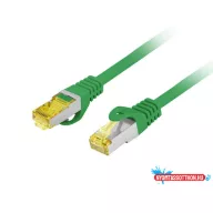   Lanberg PCF6A-10CU-2000-G Cat.6A S/FTP LSZH CU AWG27 árnyékolt zöld patch kábel 20m