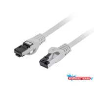   Lanberg PCF8-10CU-0050-S Cat.8.1 S/FTP LSZH CU AWG26 árnyékolt szürke patch kábel 0,5m