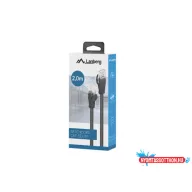   Lanberg PCU5-15CC-0200-BK Cat.5e UTP PVC CCA AWG26 árnyékoltlan fekete patch kábel 2m