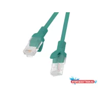   Lanberg PCU5-20CC-0025-G Cat.5e UTP PVC CCA AWG26 árnyékolatlan zöld patch kábel 0,25m 10db/csomag