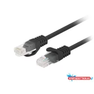   Lanberg PCU6-10CC-0025-BK Cat.6 UTP PVC CCA AWG26 árnyékolatlan fekete patch kábel 0,25m