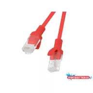   Lanberg PCU6-10CC-0100-R Cat.6 UTP PVC CCA AWG26 árnyékolatlan piros patch kábel 1m