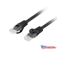   Lanberg PCU6-10CU-0150-BK Cat.6 UTP LSZH CU AWG26 árnyékolatlan fekete patch kábel 1,5m