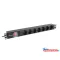 Lanberg PDU-07F-0200-BK 19" 1U 7xSchuko aljzat Schuko csatlakozóvéggel 2m túlfeszültségvédett elosz