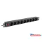 Lanberg PDU-09F-0300-BK 19" 1U 9xSchuko aljzat Uni-Schuko csatlakozóvéggel 3m fekete elosztósor kap
