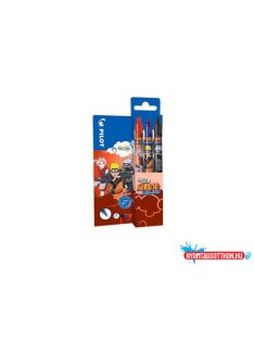   Rollertoll készlet, 0,35 mm, törölhető, nyomógombos, PILOT "Frixion Clicker Naruto", 3 különböző szín