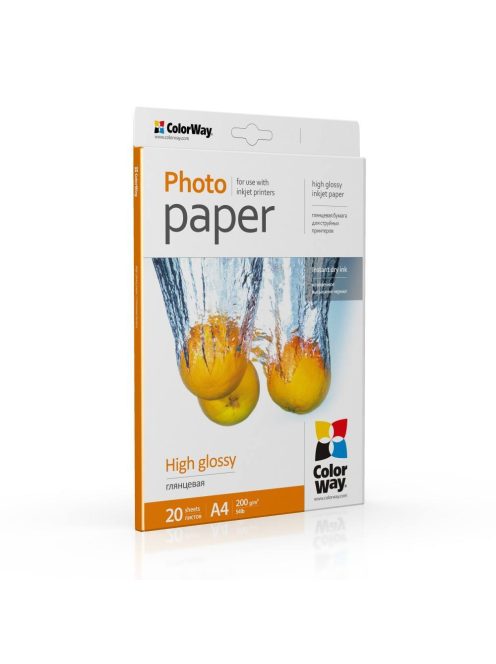 Fotópapír ColorWay PrintPro high glossy 200 g/m², A4, 20 lap PG200020A4