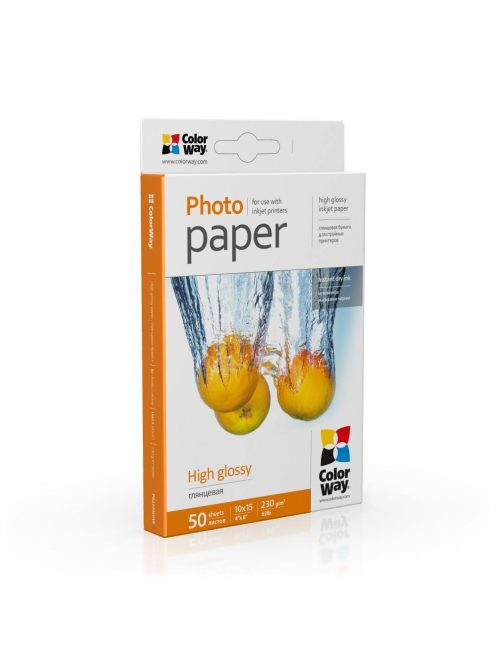 ColorWay magasfényű fotópapír, 230 g/m², 10x15, 50 lap (PG2300504R)