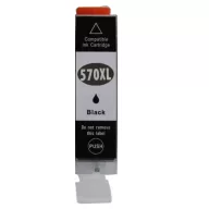   PGI-570 fekete kompatibilis, XL méretű utángyártott tintapatron (chipes) PRÉMIUM PIGMENT