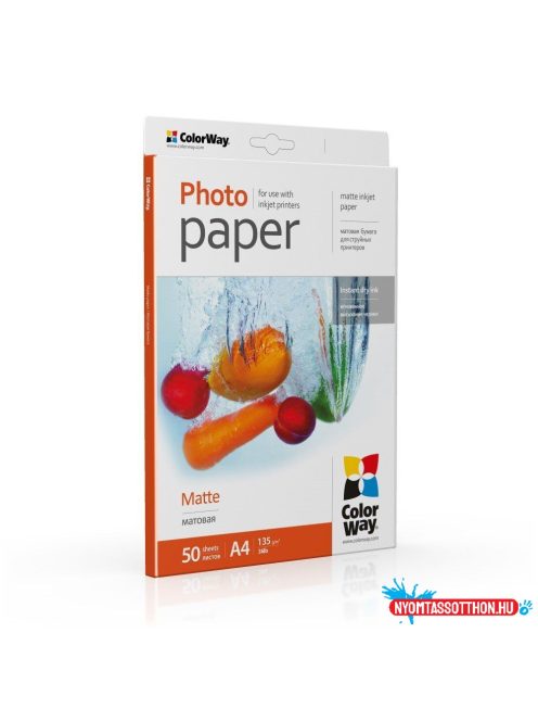 ColorWay fotópapír matt 135g/m, A4, 50db. (PM135050A4)